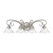 Golden - 8606-BA4 PW-CLR - Four Light Bath Vanity - Homestead - Pewter