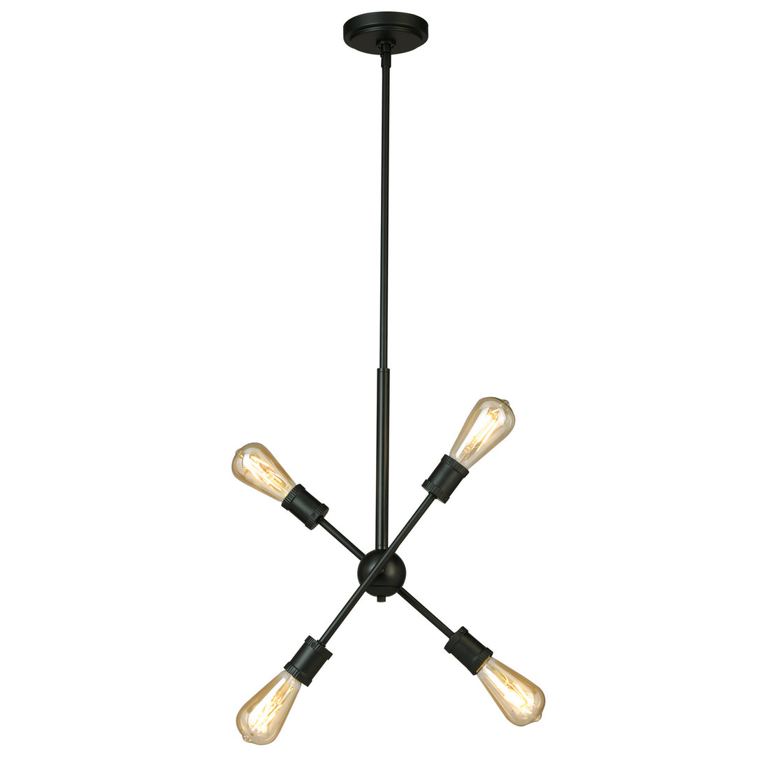 Eglo USA - 203945A - Four Light Pendant - Etris Row - Black