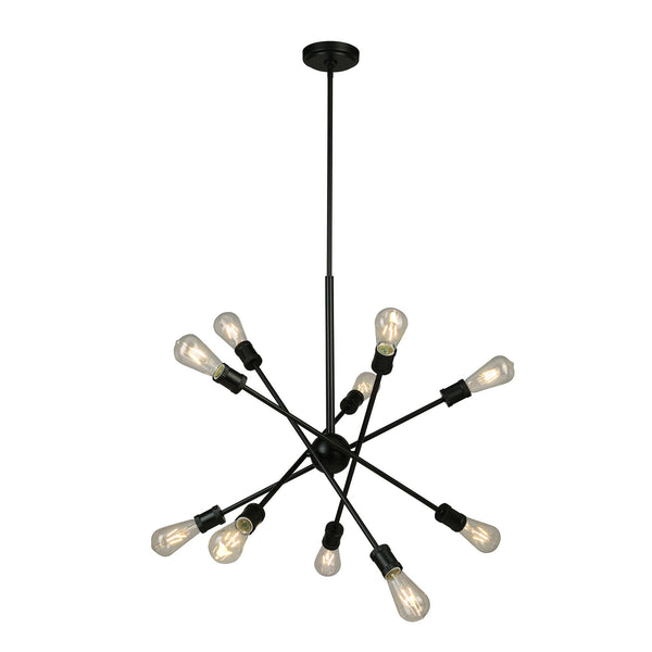 Eglo USA - 203947A - Ten Light Pendant - Etris Row - Black