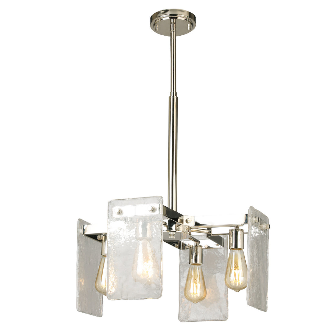 Eglo USA - 203997A - Four Light Chandelier - Wolter - Polished Nickel