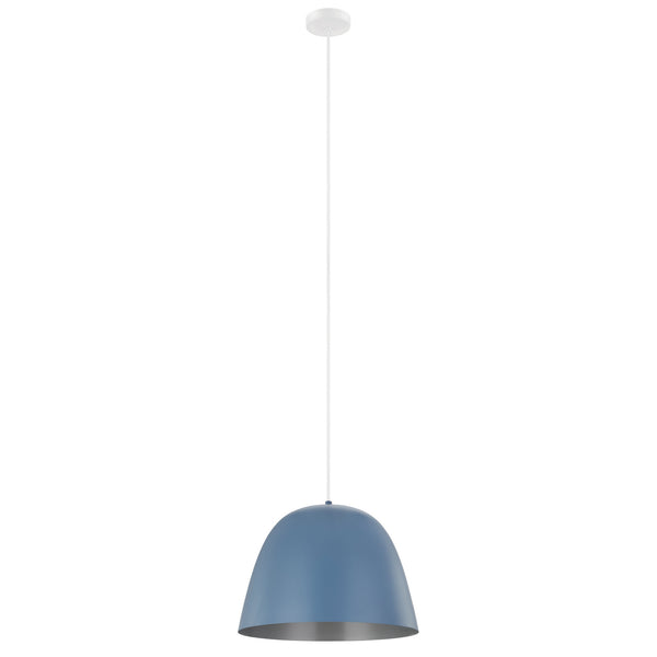 Eglo USA - 204081A - One Light Pendant - Coretto-P - Dark Blue, Silver