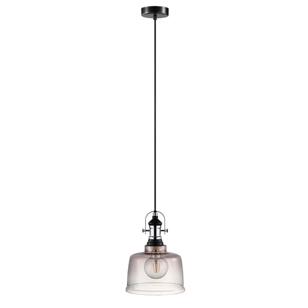 Eglo USA - 204368A - One Light Pendant - Gilwell 1 - Matte black/Chrome