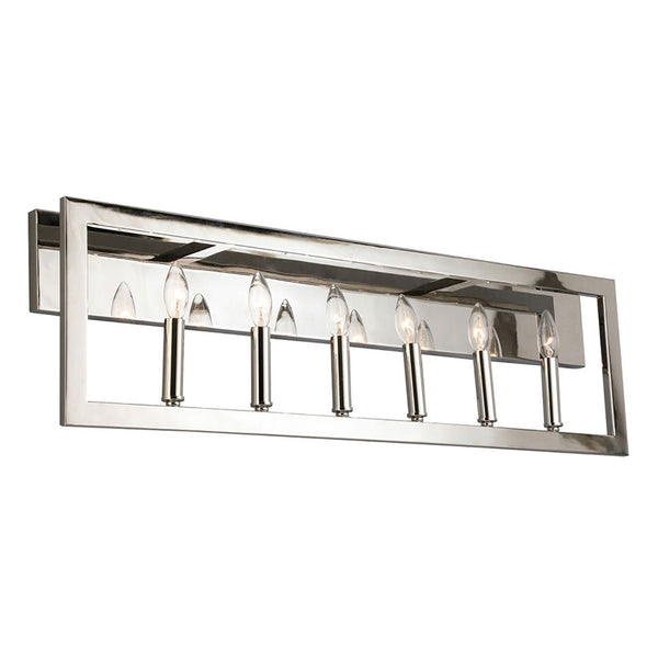 Eglo USA - 204479A - Six Light Bath Vanity - Jordan - Satin Nickel