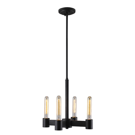 Eglo USA - 204552A - Four Light Chandelier - Broyles - Matte Black