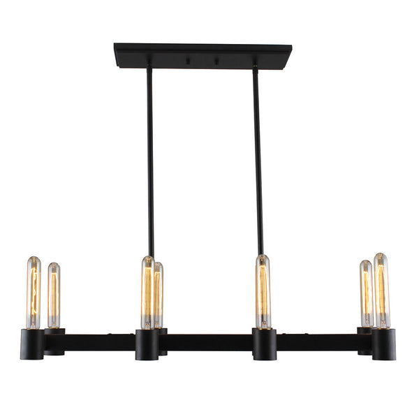 Eglo USA - 204554A - Eight Light Pendant - Broyles - Matte Black