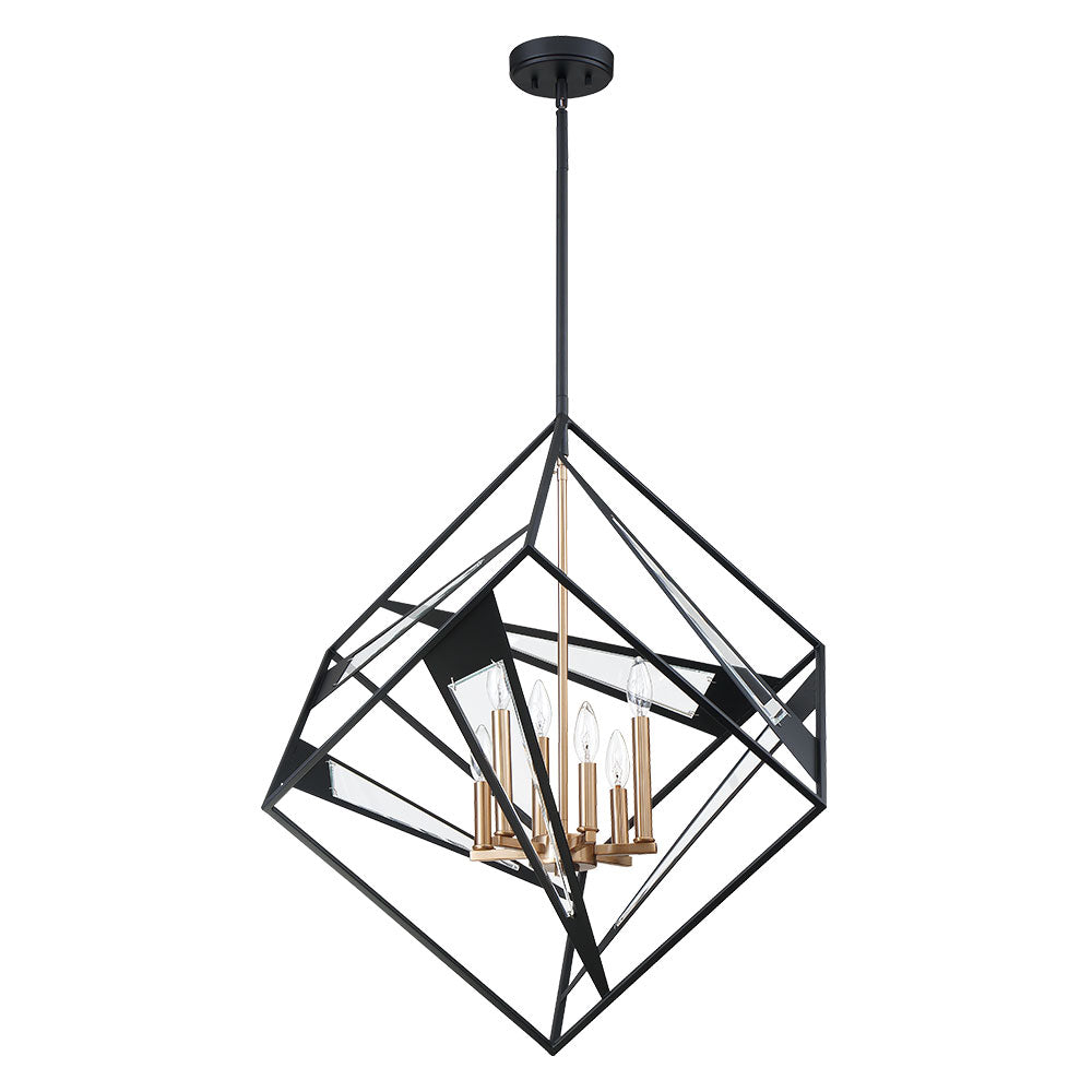 Eglo USA - 204588A - Six Light Pendant - Corrietes - Matte Black