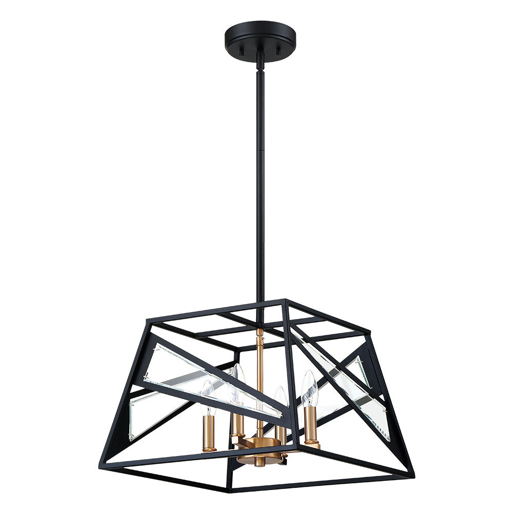 Eglo USA - 204594A - Four Light Pendant - Corrietes - Matte Black