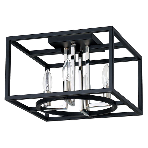 Eglo USA - 204602A - Four Light Ceiling Mount - Mundazo - Black and Chrome