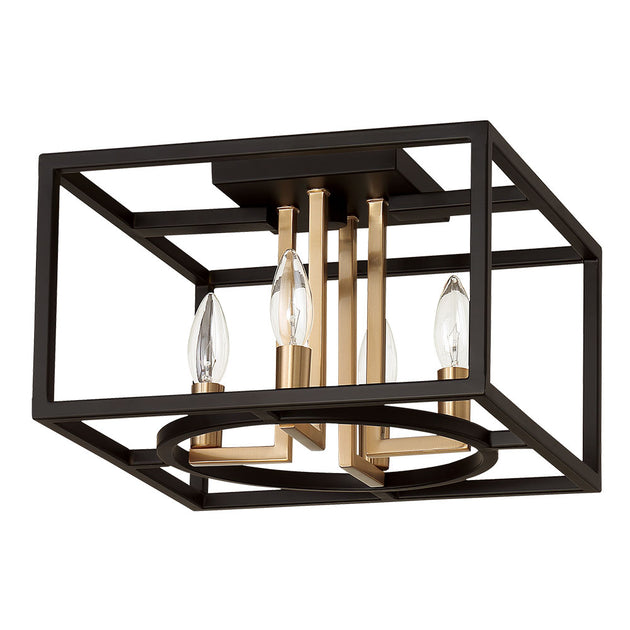 Eglo USA - 204604A - Four Light Ceiling Mount - Mundazo - Black and Brushed Gold