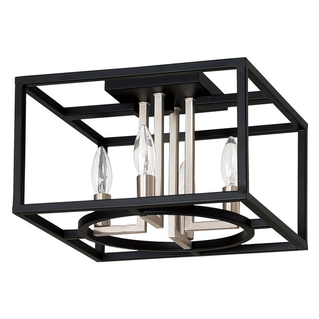 Eglo USA - 204605A - Four Light Ceiling Mount - Mundazo - Black and Brushed nickel