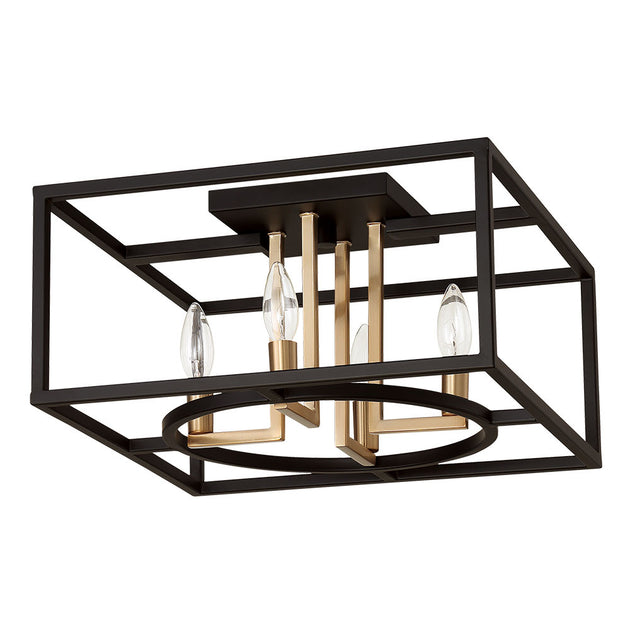 Eglo USA - 204606A - Four Light Ceiling Mount - Mundazo - Black and Brushed Gold