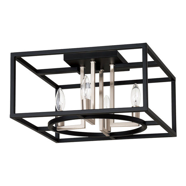 Eglo USA - 204607A - Four Light Ceiling Mount - Mundazo - Black and Brushed nickel