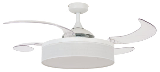 Beacon Lighting - 51103001 - 48``Ceiling Fan - Fraser - White and Transparent