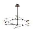 Eurofase - 37051-013 - LED Chandelier - Albany - Deep Black/Brass