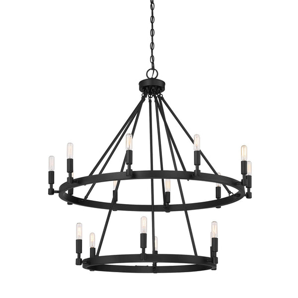 Designers Fountain - 925816-BK - 16 Light Chandelier - Fiora - Black