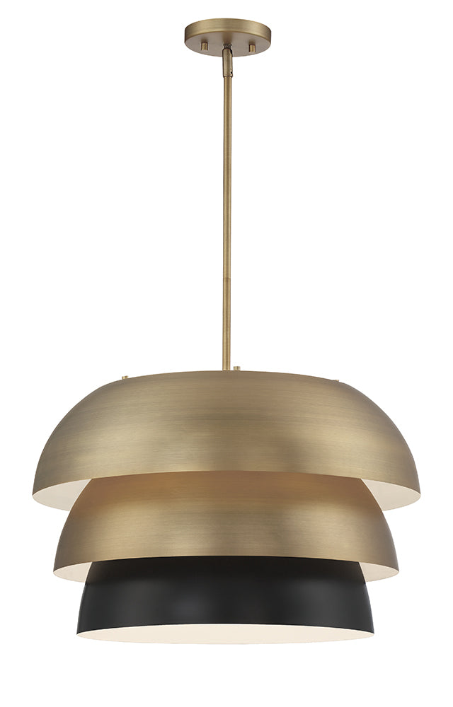 Designers Fountain - D213M-22P-OSB - Four Light Pendant - Moonshadow - Old Satin Brass