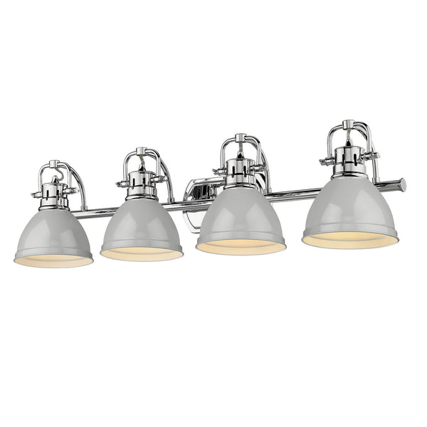 Golden - 3602-BA4 CH-GY - Four Light Bath Vanity - Duncan CH - Chrome