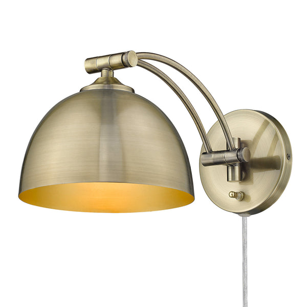 Golden - 3688-A1W AB-AB - One Light Wall Sconce - Rey AB - Aged Brass