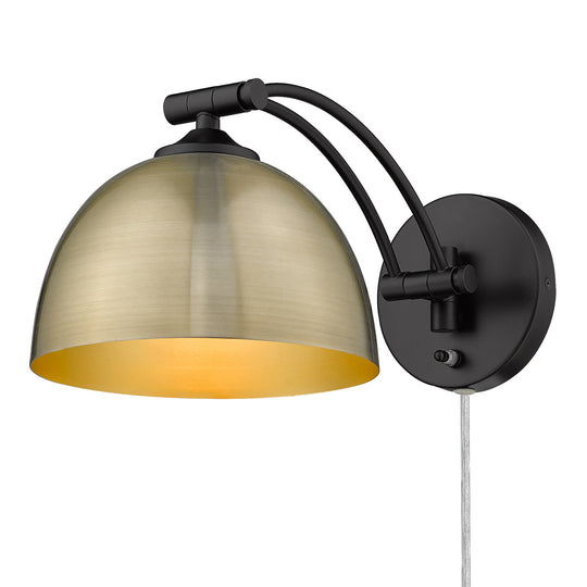 Golden - 3688-A1W BLK-AB - One Light Wall Sconce - Rey BLK - Matte Black