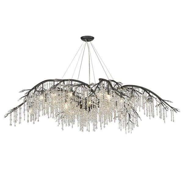 Golden - 9903-24 BI - 24 Light Chandelier - Autumn Twilight BI - Black Iron