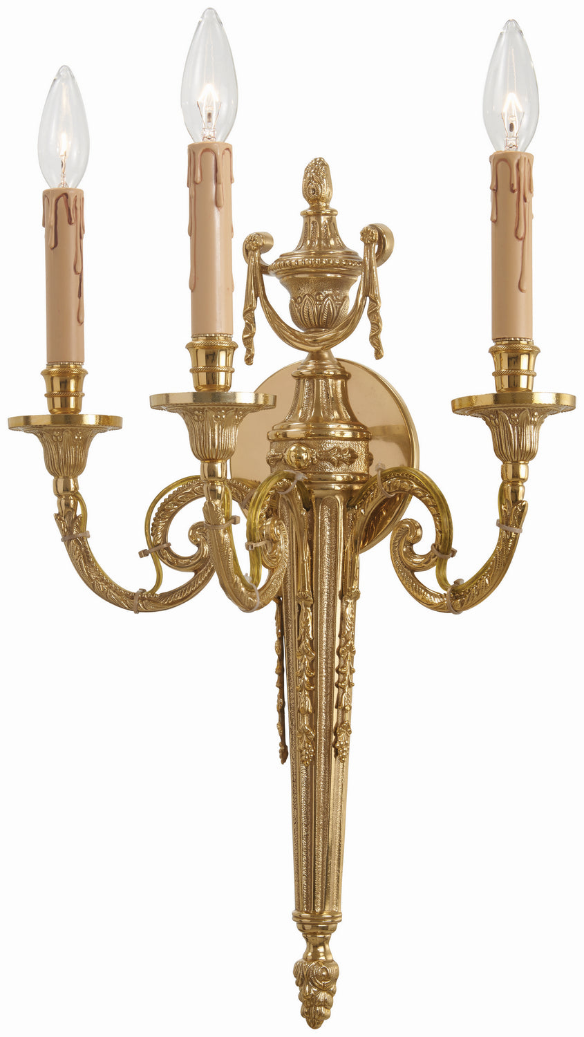 Metropolitan - N9773 - Three Light Wall Sconce - Metropolitan - French Gold