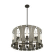 Eurofase - 38164-019 - LED Chandelier - Pennino - Matte Black W/ Grey Wood