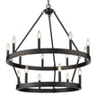 Golden - 1017-96 BLK - 15 Light Chandelier - Alastair - Matte Black