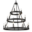 Golden - 1017-369 BLK - 18 Light Chandelier - Alastair - Matte Black