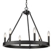 Golden - 1017-6 BLK - Six Light Chandelier - Alastair - Matte Black