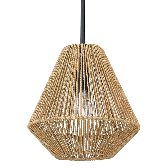 Golden - 6937-M BLK-NR - One Light Pendant - Valentina - Matte Black