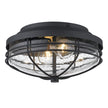 Golden - 9808-OFM NB-SD - Two Light Outdoor Flush Mount - Seaport NB - Natural Black