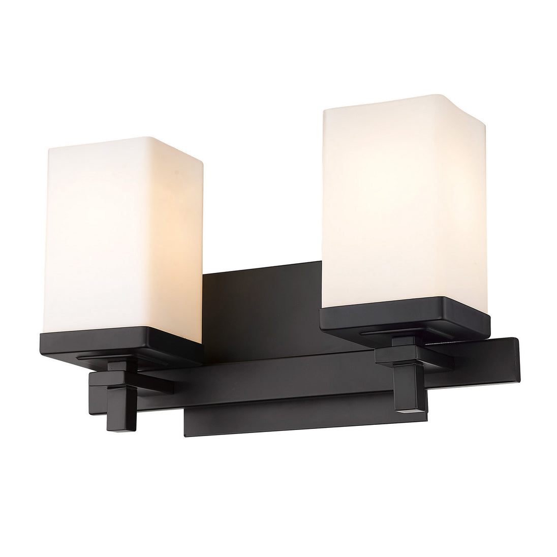 Golden - DDDD-BA2 BLK-OP - Two Light Bath Vanity - Maddox BLK - Matte Black