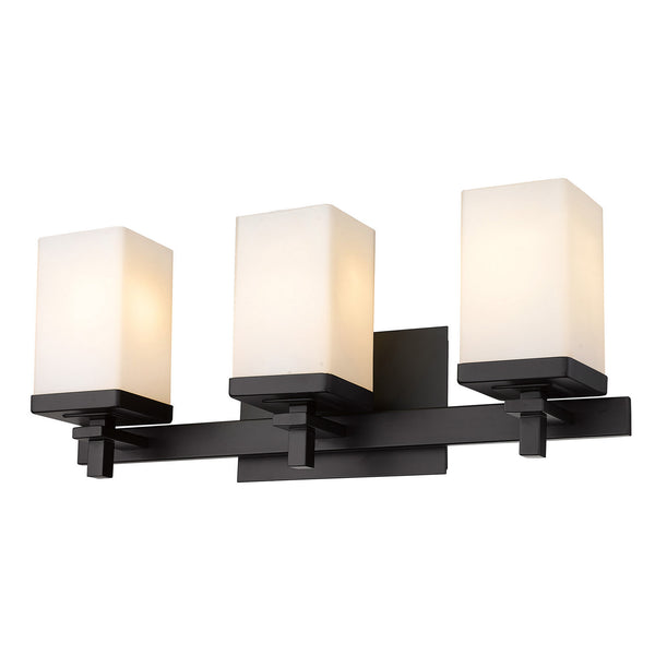 Golden - DDDD-BA3 BLK-OP - Three Light Bath Vanity - Maddox BLK - Matte Black