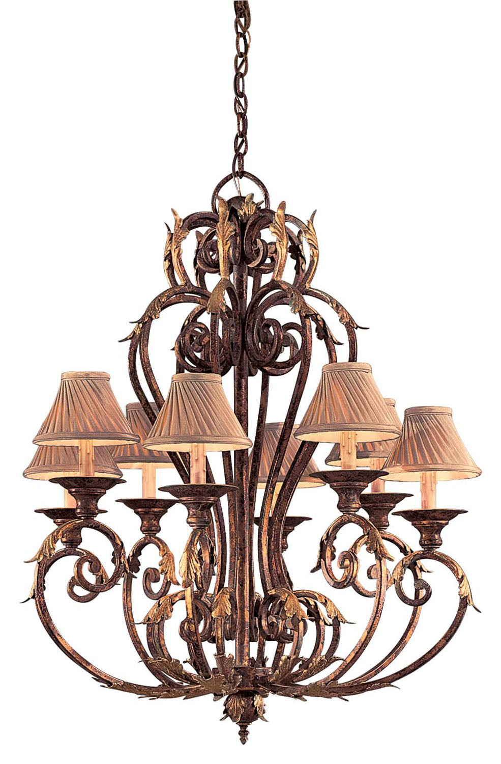 Metropolitan - N6238-355 - Eight Light Chandelier - Zaragoza - Golden Bronze