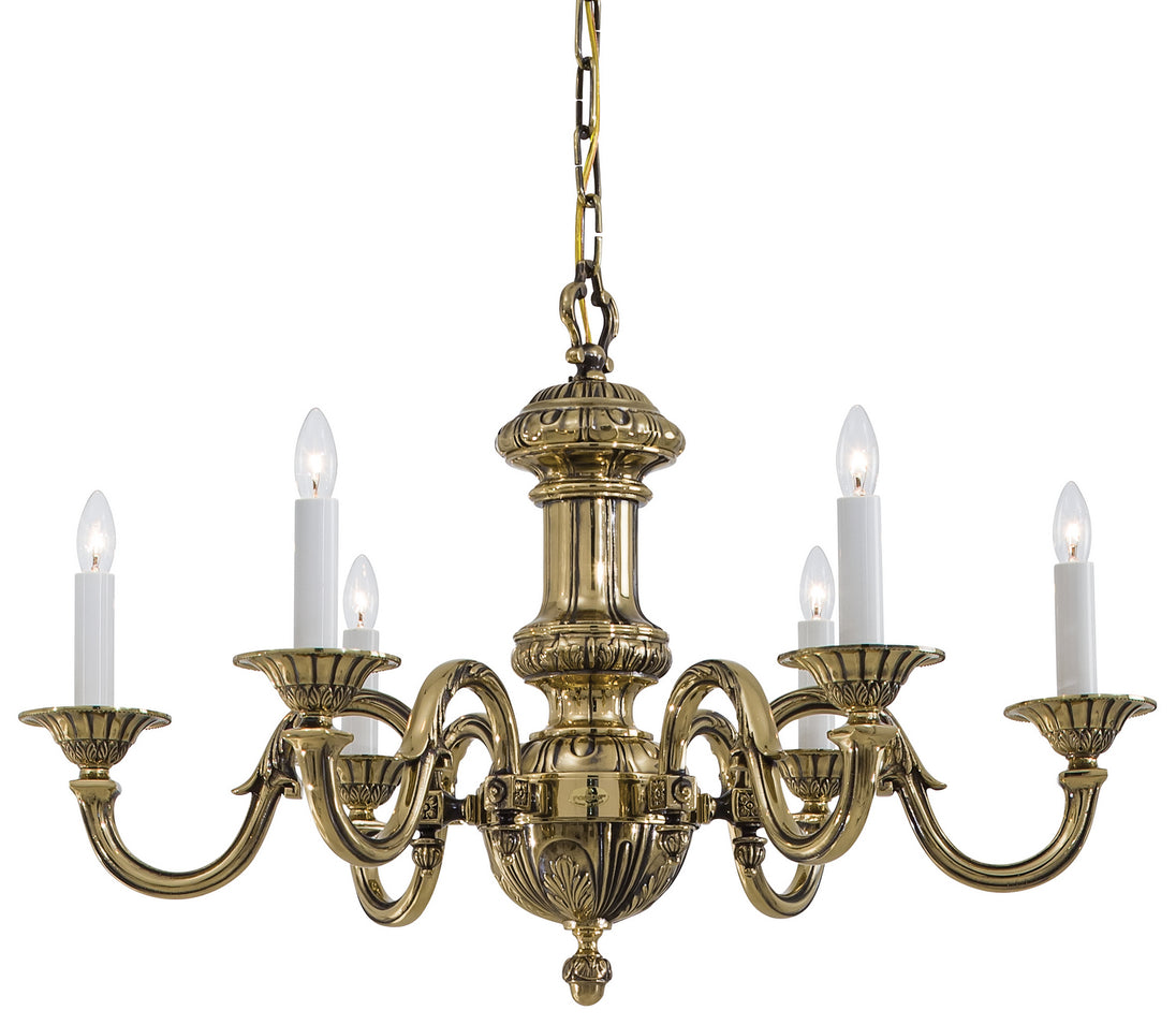 Metropolitan - N700206 - Six Light Chandelier - Metropolitan - Classic Brass
