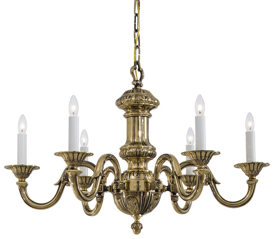 Metropolitan - N700206 - Six Light Chandelier - Metropolitan - Classic Brass