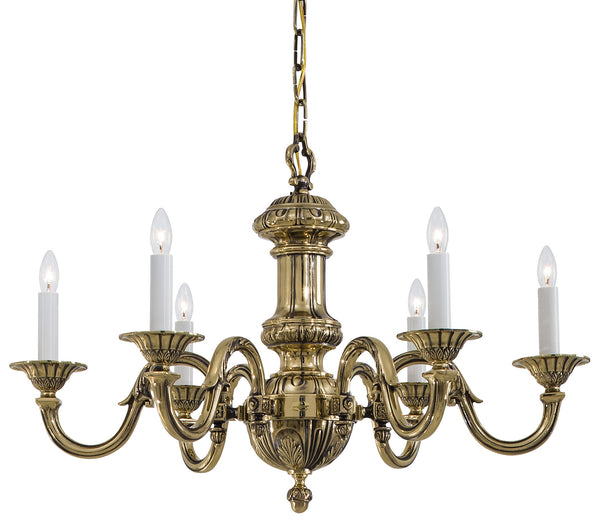 Metropolitan - N700206 - Six Light Chandelier - Metropolitan - Classic Brass