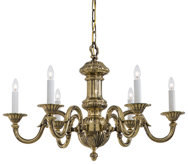 Metropolitan - N700206 - Six Light Chandelier - Metropolitan - Classic Brass