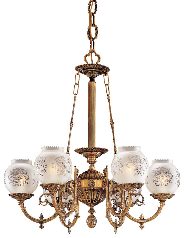 Metropolitan - N801906 - Six Light Chandelier - Metropolitan - Antique Classic Brass