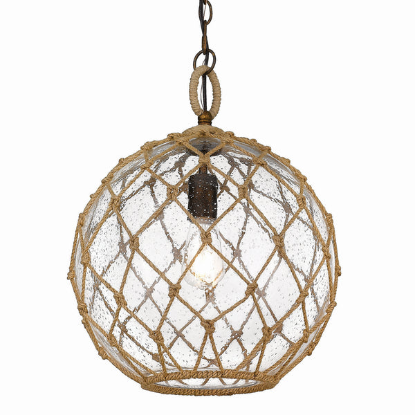 Golden - 1092-M BC-SD - One Light Pendant - Haddoc - Burnished Chestnut