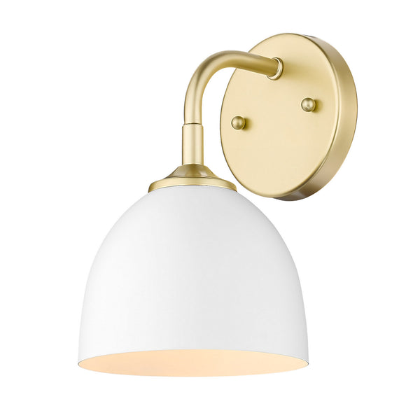 Golden - 6956-1W OG-WHT - One Light Wall Sconce - Zoey OG - Olympic Gold