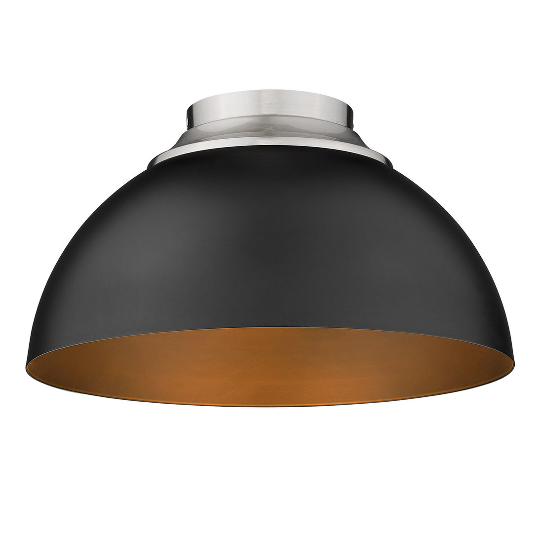 Golden - 6956-FM PW-BLK - Three Light Flush Mount - Zoey PW - Pewter