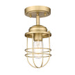 Golden - 9808-SF BCB - One Light Semi-Flush Mount - Seaport BCB - Brushed Champagne Bronze