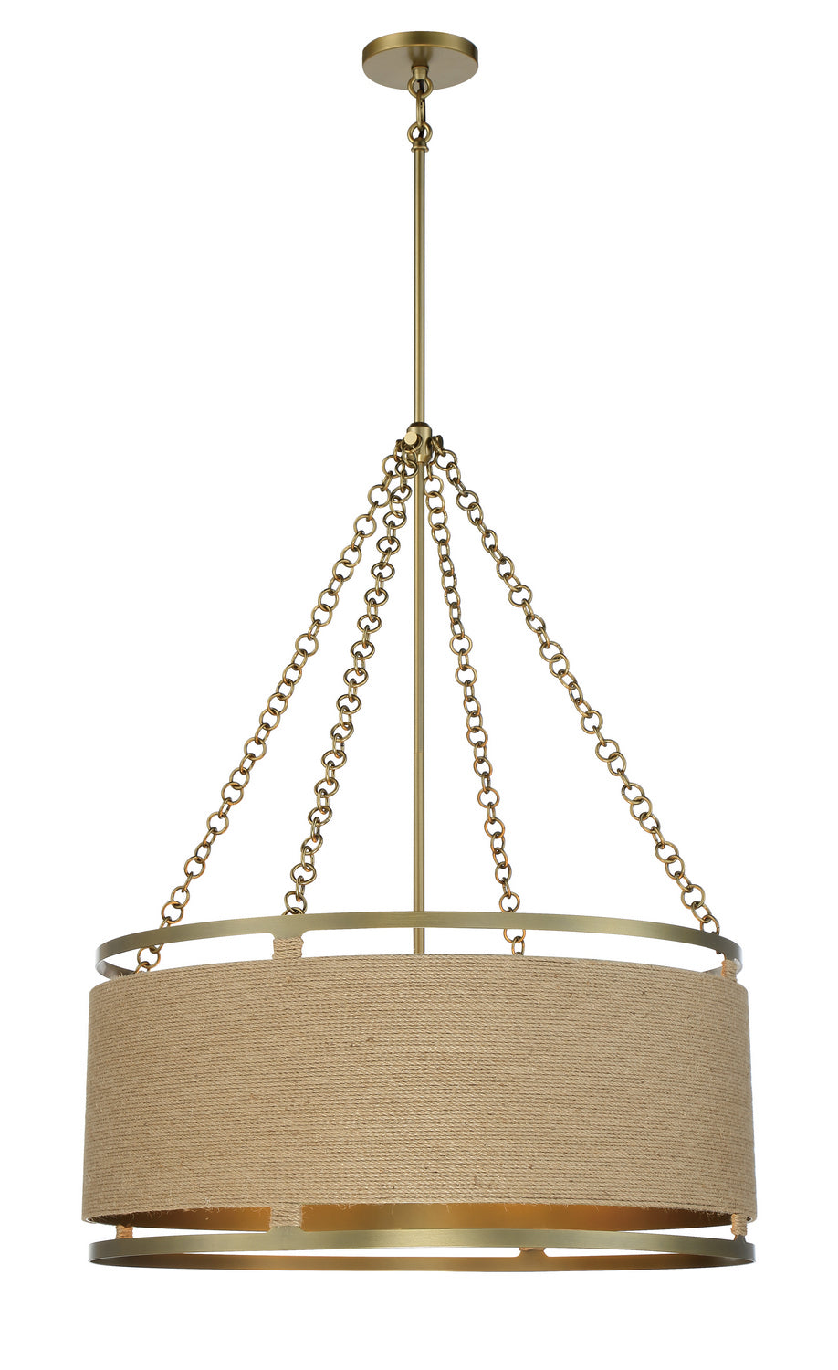 Minka-Lavery - 3866-695 - Six Light Pendant - Windward Passage - Soft Brass