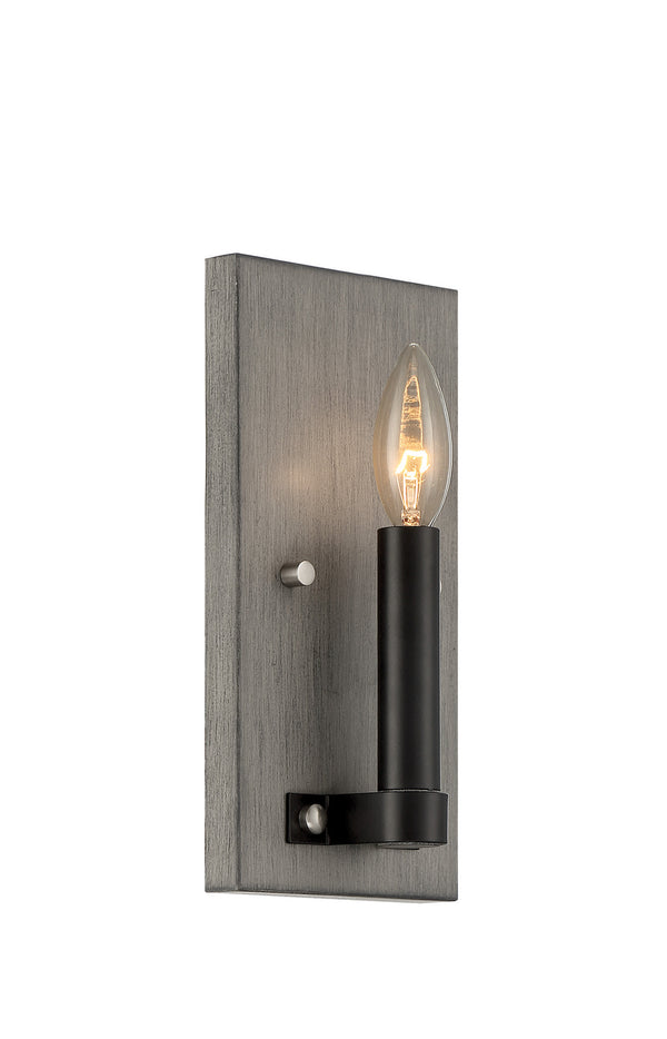 Minka-Lavery - 3871-693 - One Light Wall Mount - Rawson Ridge - Aged Silverwood And Coal