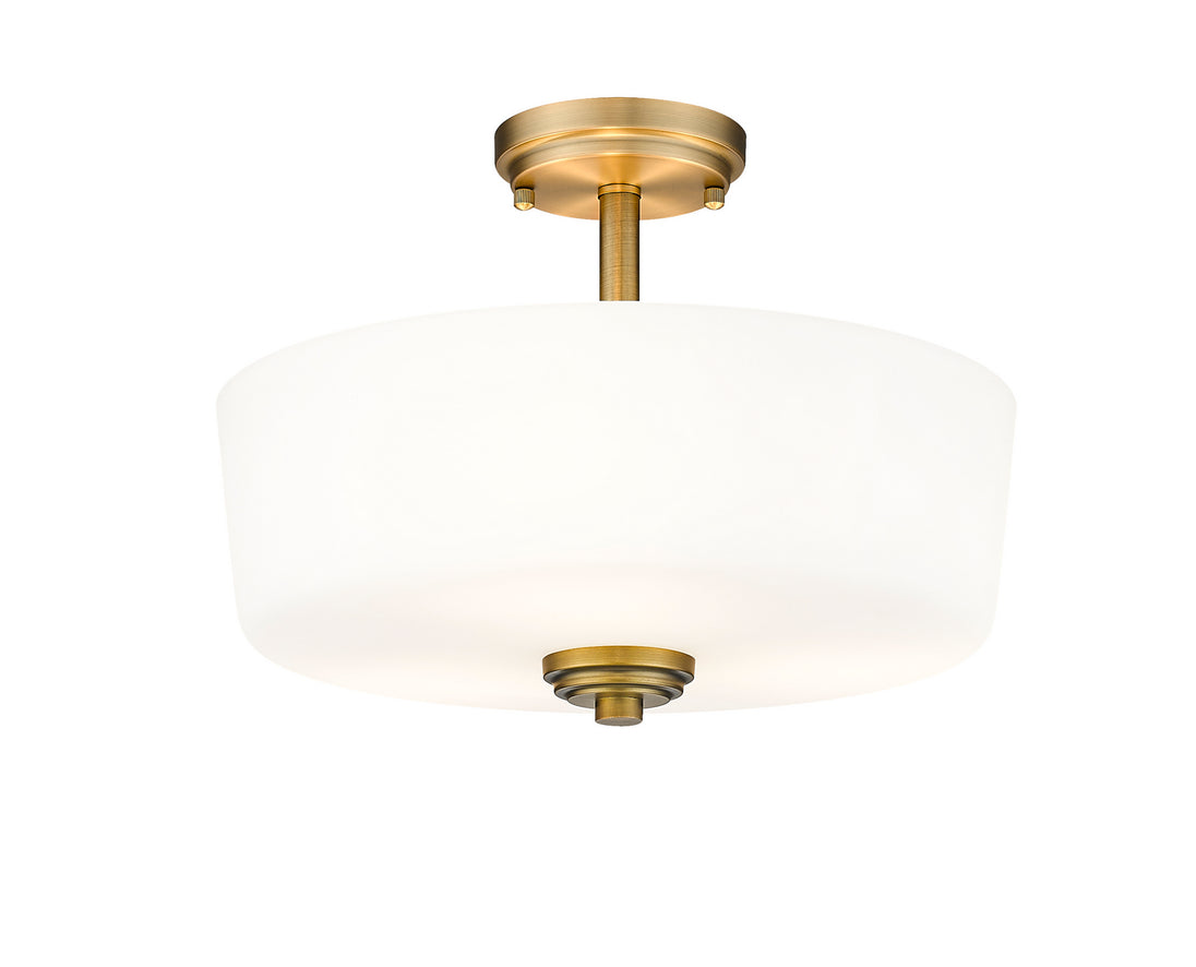 Z-Lite - 220SF3-HBR - Three Light Semi Flush Mount - Arlington - Heritage Brass