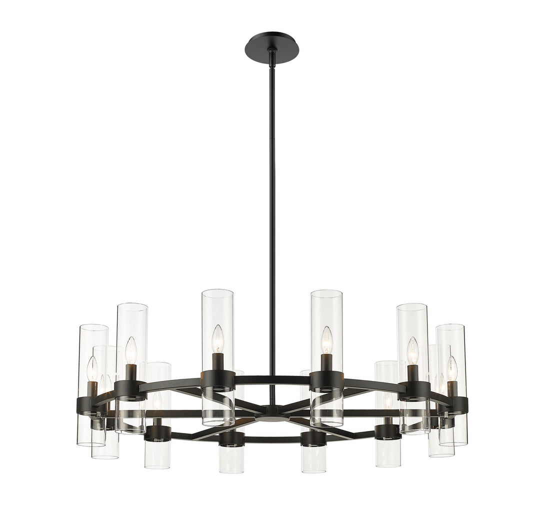 Z-Lite - 4008-12MB - 12 Light Chandelier - Datus - Matte Black