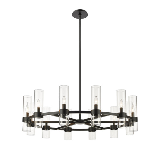 Z-Lite - 4008-12MB - 12 Light Chandelier - Datus - Matte Black