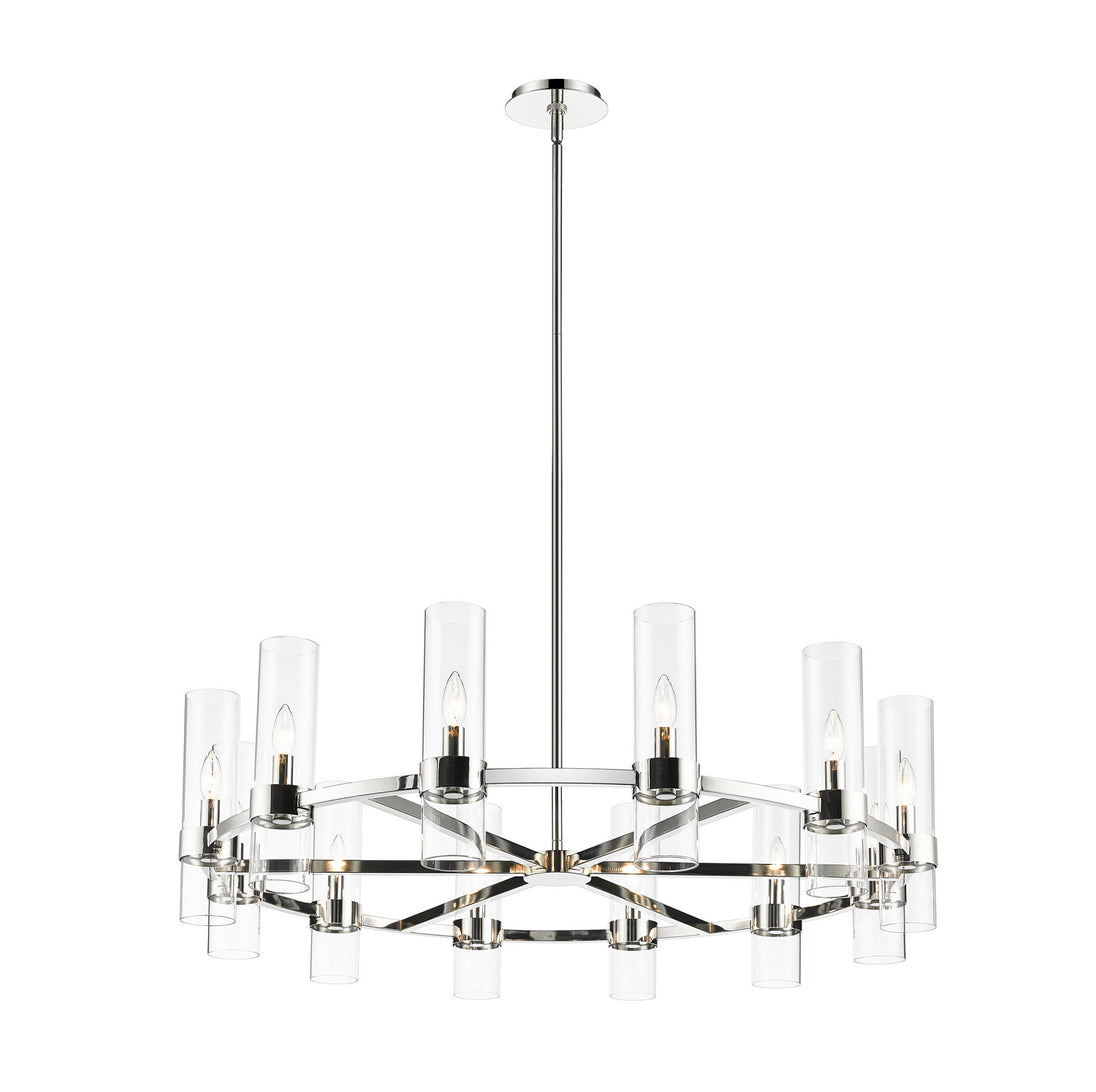 Z-Lite - 4008-12PN - 12 Light Chandelier - Datus - Polished Nickel