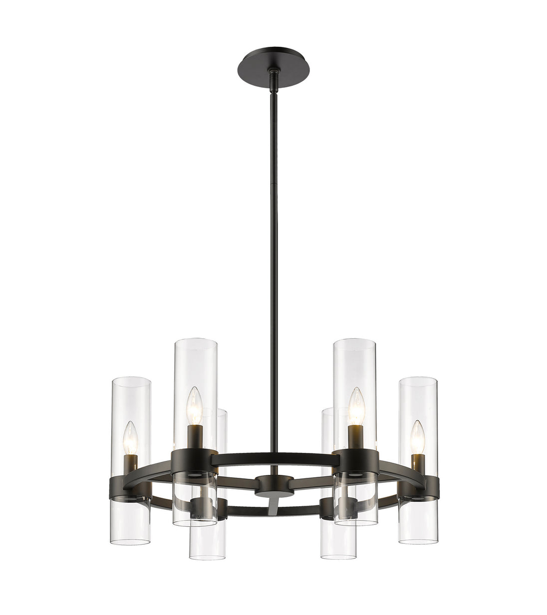 Z-Lite - 4008-6MB - Six Light Chandelier - Datus - Matte Black